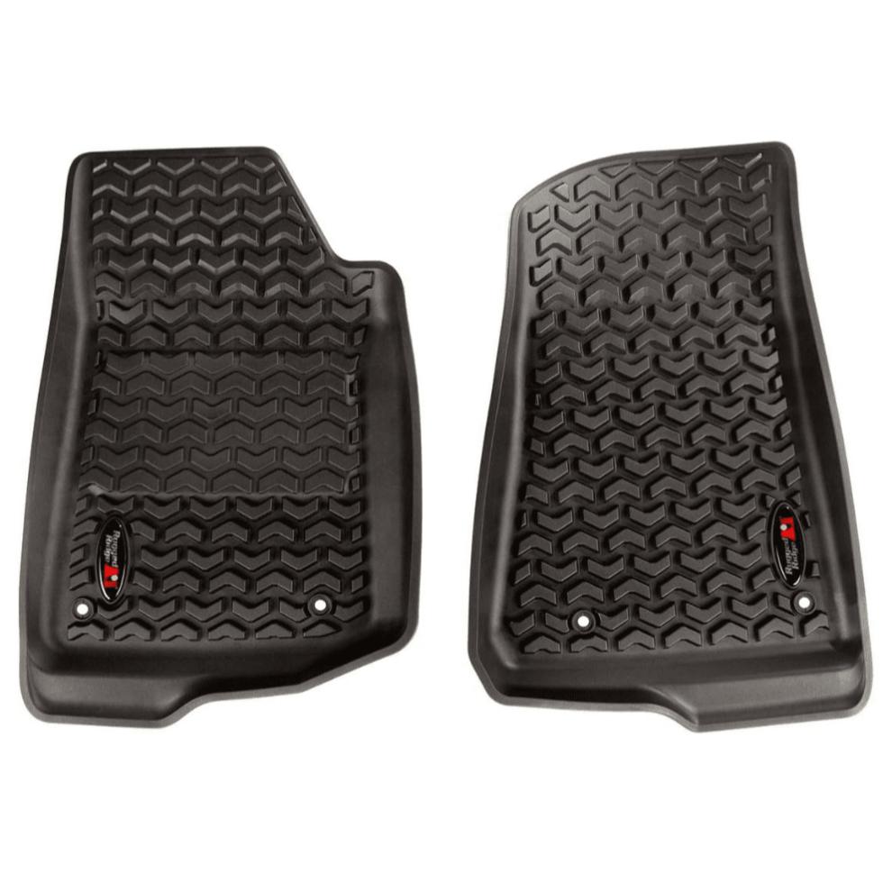 Rugged Ridge 12920.36 Front Floor Liner Set, Black, fits 18-25 Jeep Jeep Wrangler JL
