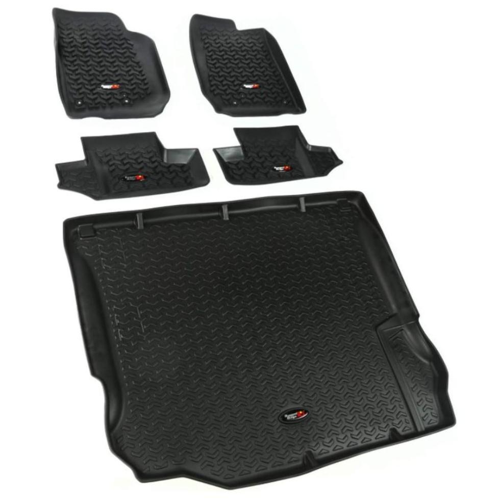 Rugged Ridge 12988.03 Floor Liner Kit, Black, fits 11-18 Jeep 2-Door Jeep Wrangler