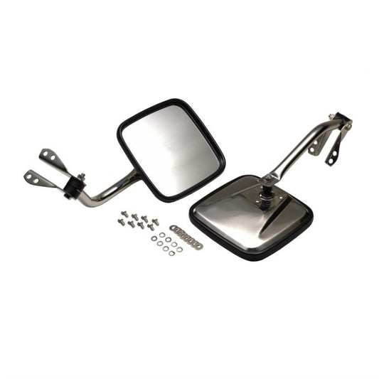 Kentrol 30417 Stainless Steel Mirror Kit fits 1955-1986 Jeep CJ Models