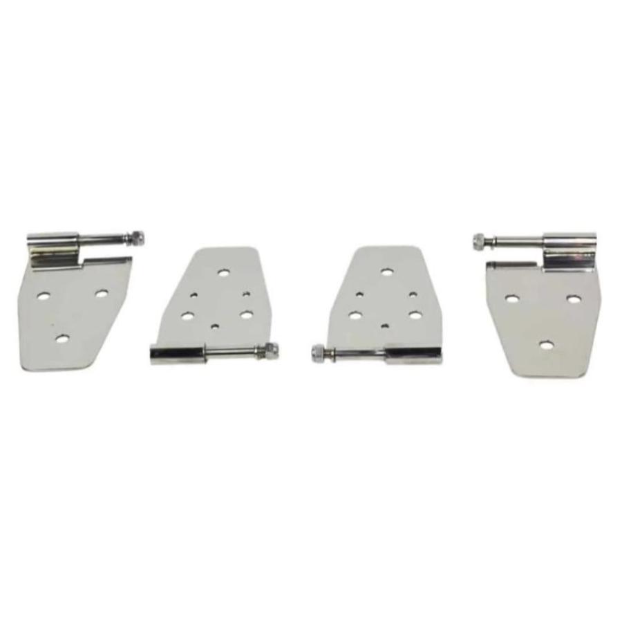 Kentrol 30441 Door Hinge Set 4 pieces Stainless Steel fits 1987-1995 Jeep Wrangler YJ
