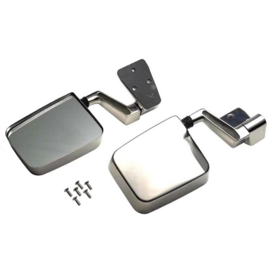Kentrol 30475 Mirror Kit pair Stainless Steel fits 1988-2006 Jeep Wrangler YJ, TJ