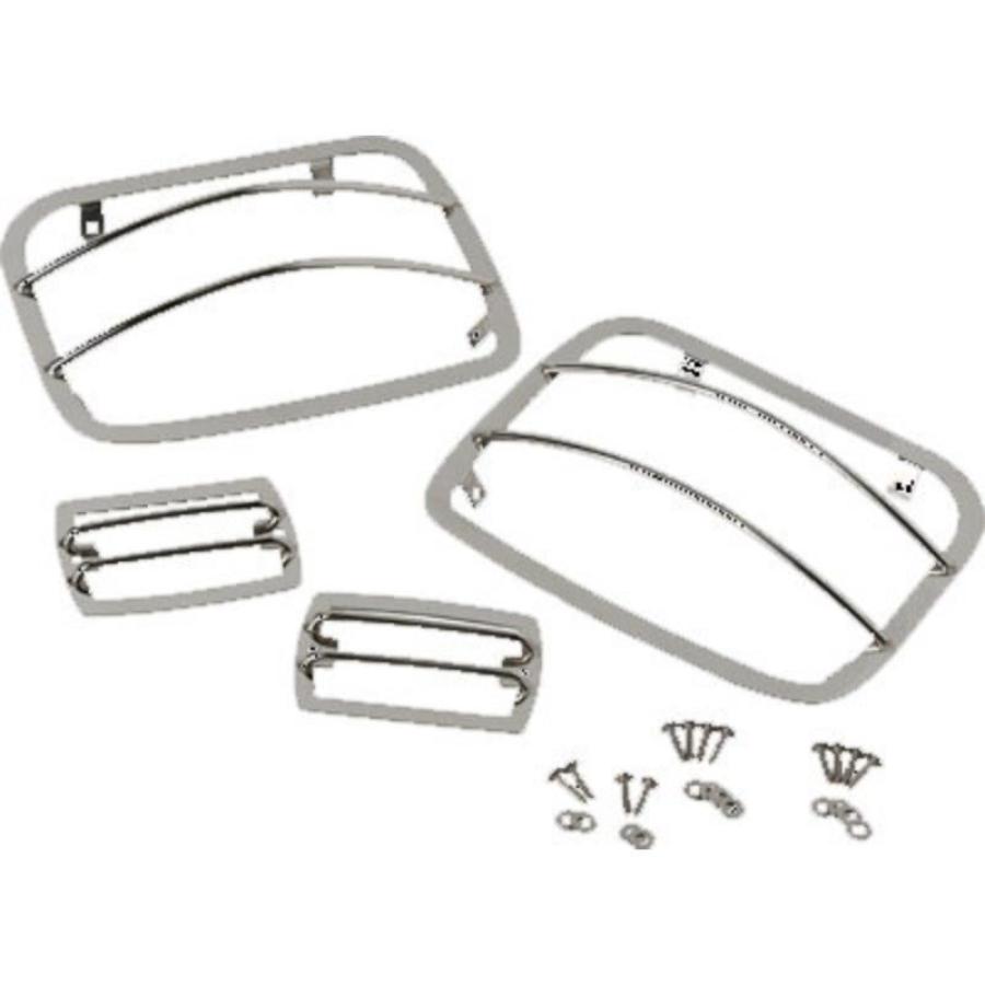 Kentrol 30558 Light Guard Set 4 pieces Stainless Steel fits 1987-1995 Jeep Wrangler YJ