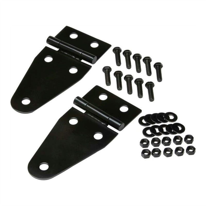 Kentrol 50402 Black Powder Coated Hood Hinge Set fits 1955-1995 Jeep CJ & Wrangler YJ