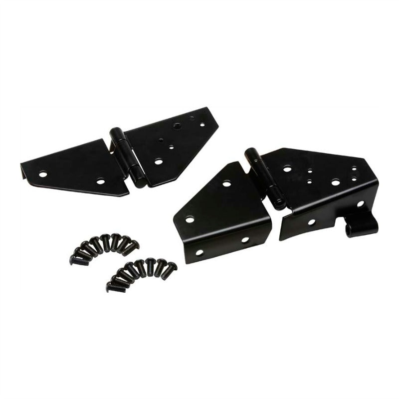 Kentrol 50403 Black Powder Coated Windshield Hinge Set fits 1976-1995 Jeep CJ & Wrangler YJ