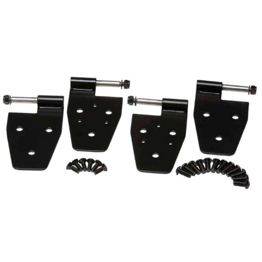 Kentrol 50441 Door Hinge Set 4 pieces Black Powder Coated fits 1987-1995 Jeep Wrangler YJ