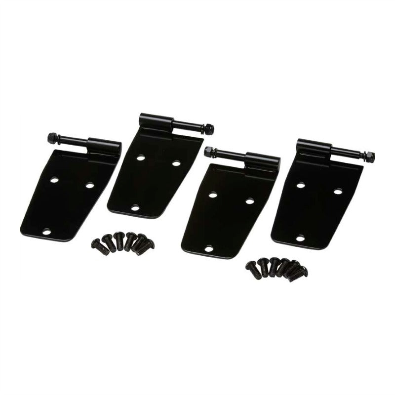 Kentrol 50474 Black Powder Coated Hardtop Door Hinge Set, 4 pieces, fits 1976-1993 Jeep CJ & Wrangler YJ