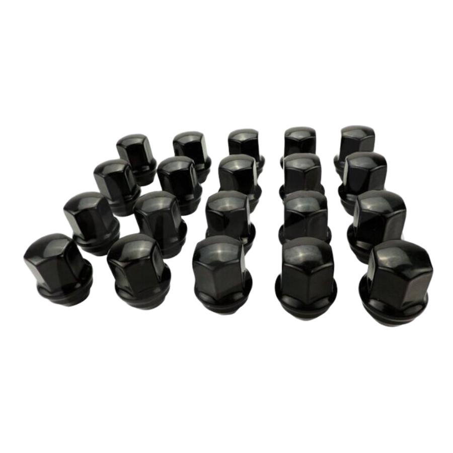 Crown Automotive 6509422BLK Black 20-Piece Lug Nut Set, fits 18-25 Jeep Wrangler JL, Gladiator JT