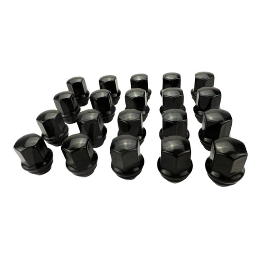 Crown Automotive 6509422BLK Black 20-Piece Lug Nut Set, fits 18-25 Jeep Wrangler JL, Gladiator JT