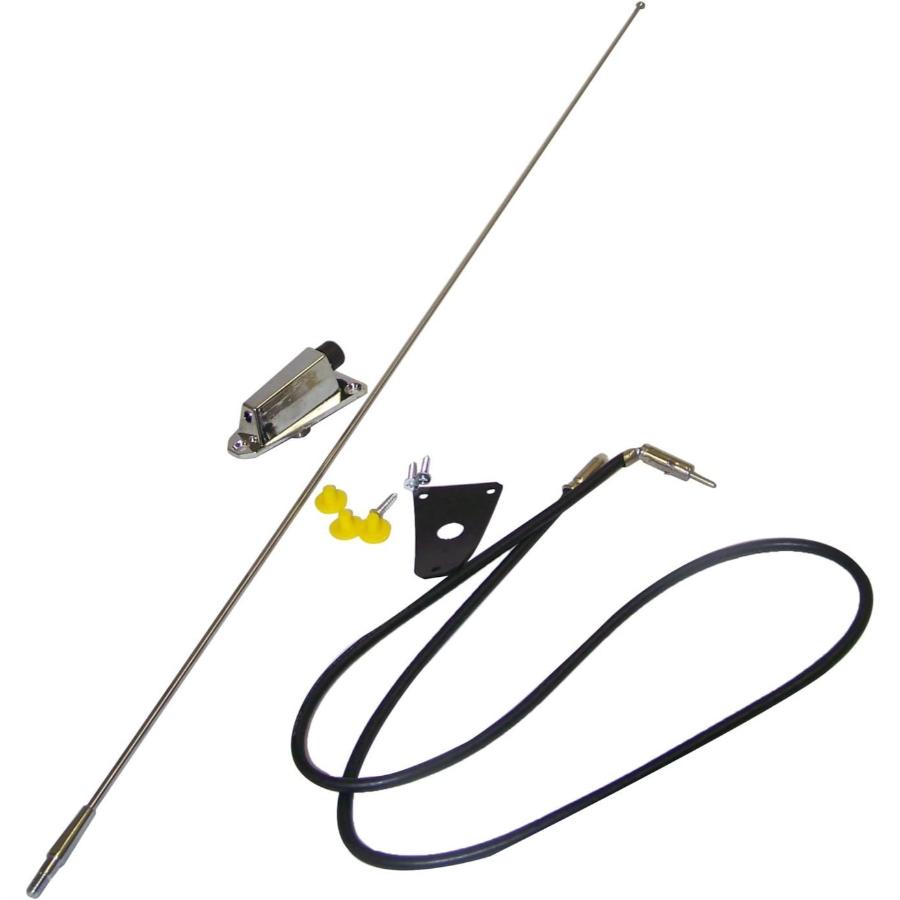 Crown Automotive 8127842K Chrome Antenna Kit, fits 76-95 Jeep CJ & Wrangler YJ