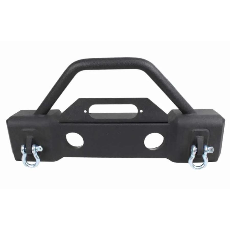 Fishbone Offroad FB22001 Stubby Winch Bumper with Tube Guard, fits 07-18 Jeep Wrangler JK