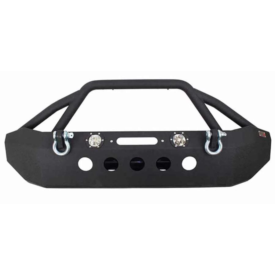 Fishbone Offroad FB22003 Front Winch Bumper with Raised Tube Guard, fits 07-18 Jeep Wrangler JK