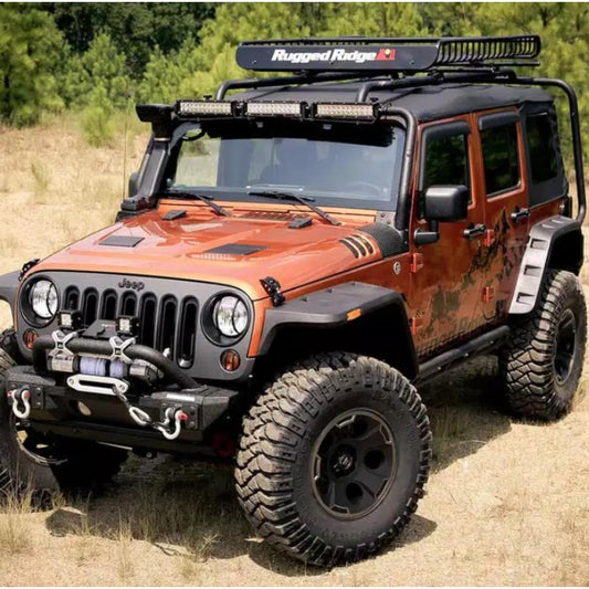 Rugged Ridge 11640.10 Hurricane Flat Fender Flares, fits 07-18 Jeep Wrangler JK