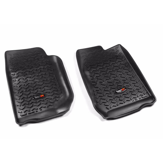Rugged Ridge 12920.01 Floor Liners Front Black, fits 07-18 Jeep Wrangler JK