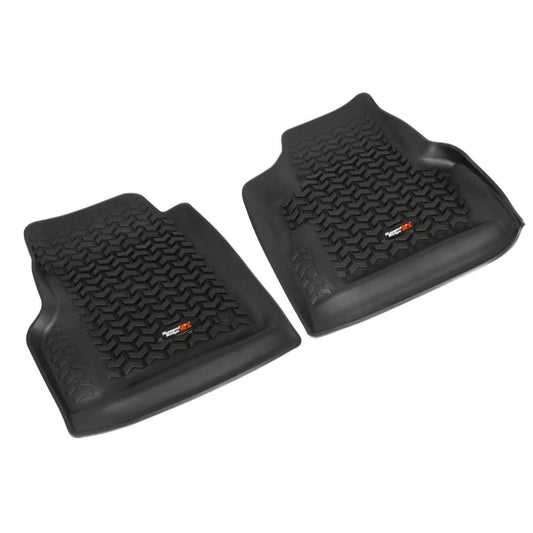 Rugged Ridge 12920.11 Floor Liners, Front, Black,  fits 97-06 Jeep Wrangler