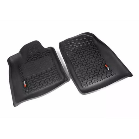Rugged Ridge 12920.25 Floor Liners, Front, Black,  fits 84-01 Jeep Cherokee XJ
