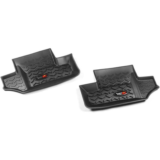 Rugged Ridge 12950.02 Floor Liners, Rear, Black,  fits 07-18 Jeep Wrangler JK