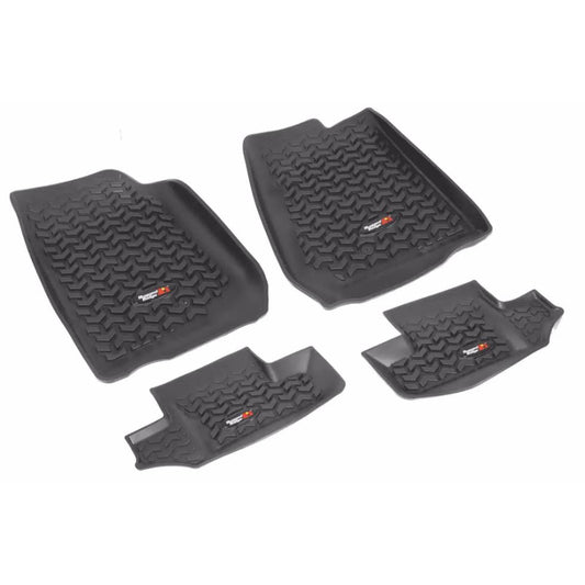 Rugged Ridge 12987.02 Floor Liner Kit, Black, Front & Rear,  fits 07-18 2-Door Jeep Wrangler