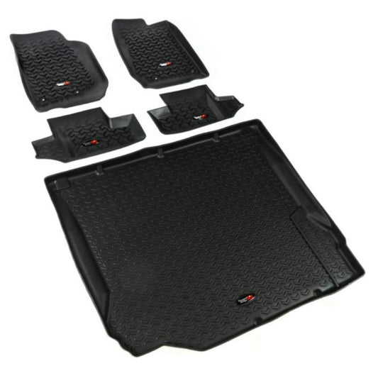 Rugged Ridge 12988.02 Floor Liner Kit, Black,  fits 07-10 Jeep 2-Door Jeep Wrangler