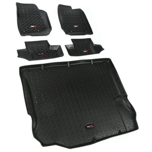 Rugged Ridge 12988.03 Floor Liner Kit, Black, fits 11-18 Jeep 2-Door Jeep Wrangler