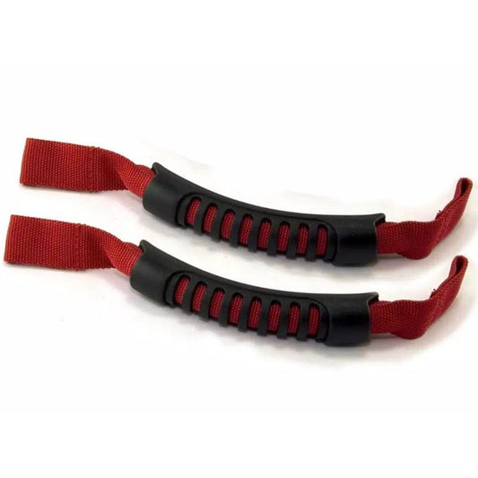 Rugged Ridge 13305.11 Front Headrest Grab Handles, Red fits Jeep Wrangler 07-20 JK, JL, Gladiator JT