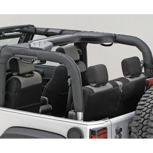 Rugged Ridge 13613.06 Roll Bar Cover, Black Vinyl, fits 07-18 Jeep Wrangler JK 2-Door