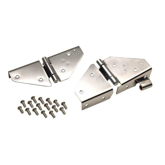 Kentrol 30403 Stainless Steel Windshield Hinge Set fits 1976-1995 Jeep CJ & Wrangler YJ