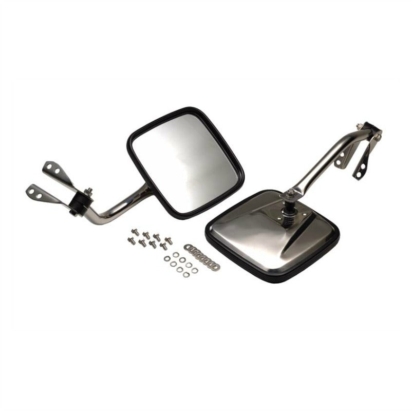 Kentrol 30417 Stainless Steel Mirror Kit fits 1955-1986 Jeep CJ Models