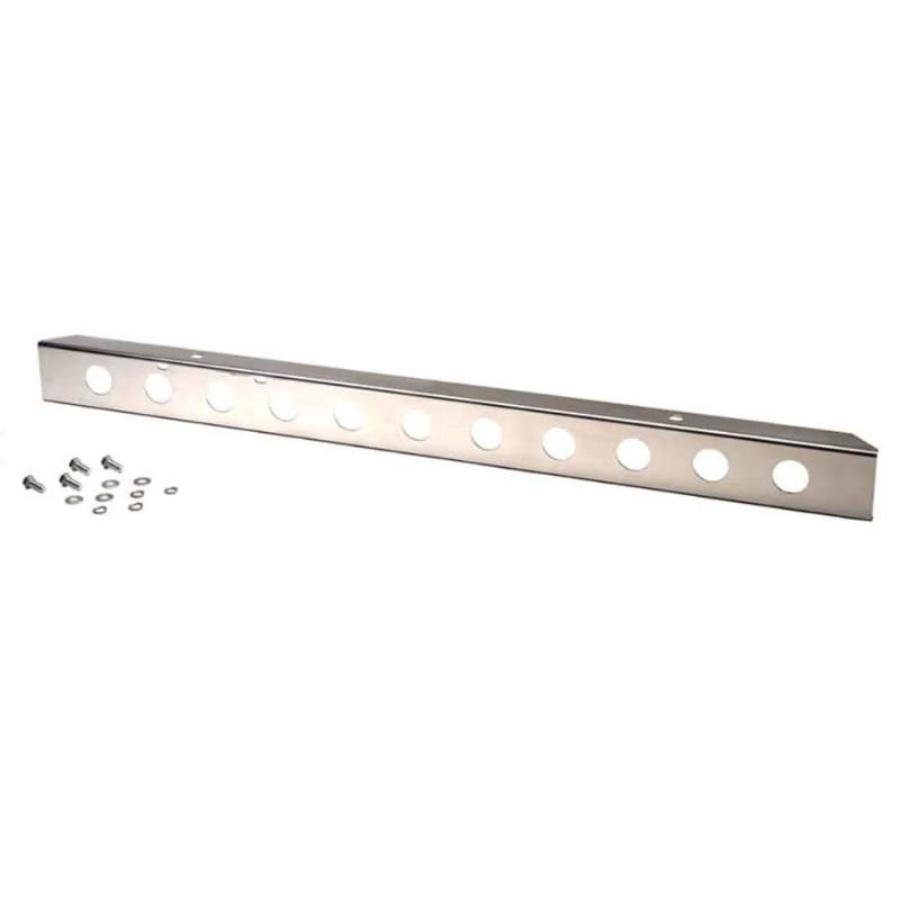 Kentrol 30436 Stainless Steel 54" Front Bumper with holes fits 1987-1995 Jeep Wrangler YJ