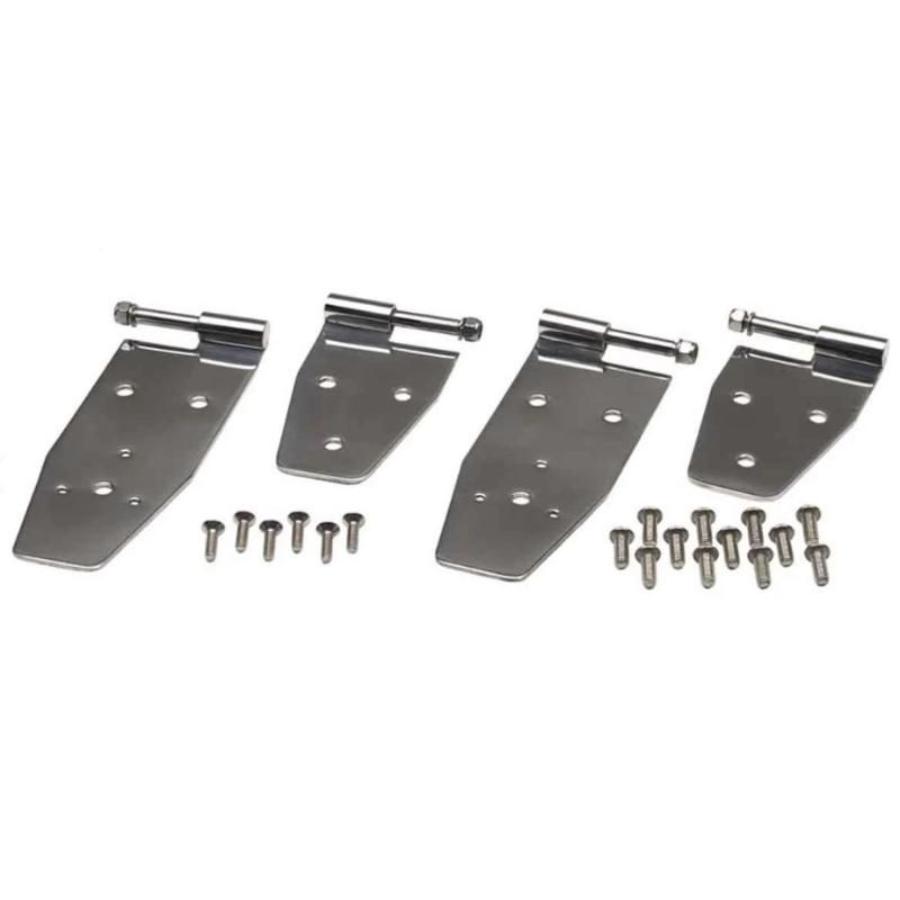 Kentrol 30469 Hardtop Door Hinge Set 4 pieces Stainless Steel fits 1994-1995 Jeep Wrangler YJ