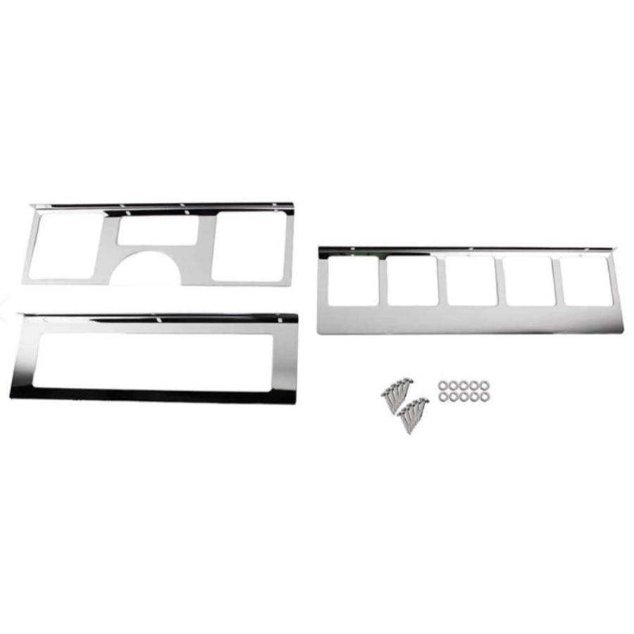Kentrol 30519 Dash Overlay Set 3 pieces Stainless Steel fits 1987-1995 Jeep Wrangler YJ