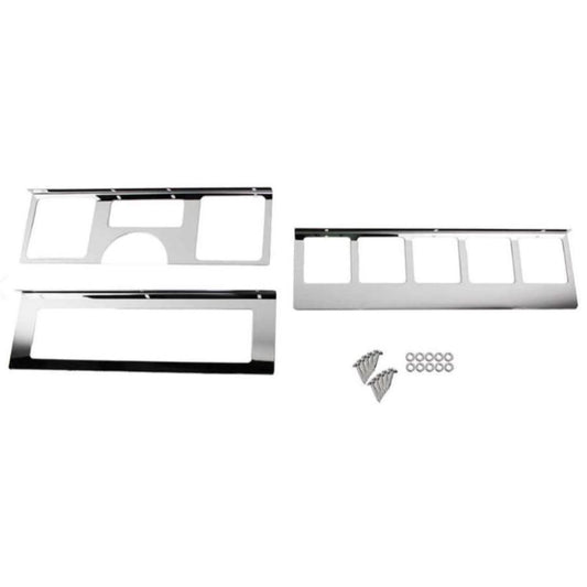 Kentrol 30519 Dash Overlay Set 3 pieces Stainless Steel fits 1987-1995 Jeep Wrangler YJ