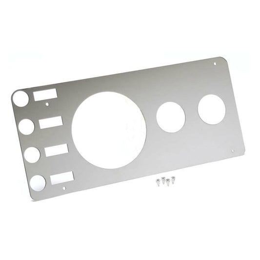 Kentrol 30521 Stainless Steel Gauge Cover without Radio Opening fits 1976-1986 Jeep CJ Models