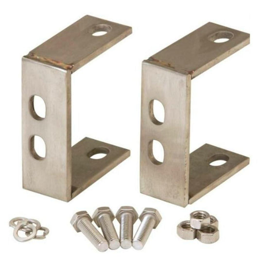 Kentrol 30527 Rear Bumper Brackets pair Stainless Steel fits 1987-1995 Jeep Wrangler YJ