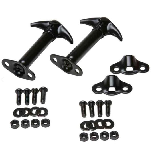Kentrol 50401 Black Powder Coated Hood Catch Set fits 1955-1995 Jeep CJ & Wrangler YJ