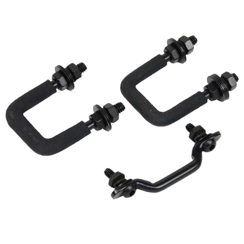 Kentrol 50411 Black Powder Coated Windshield Tie Down Kit fits 1955-1986 Jeep CJ Models