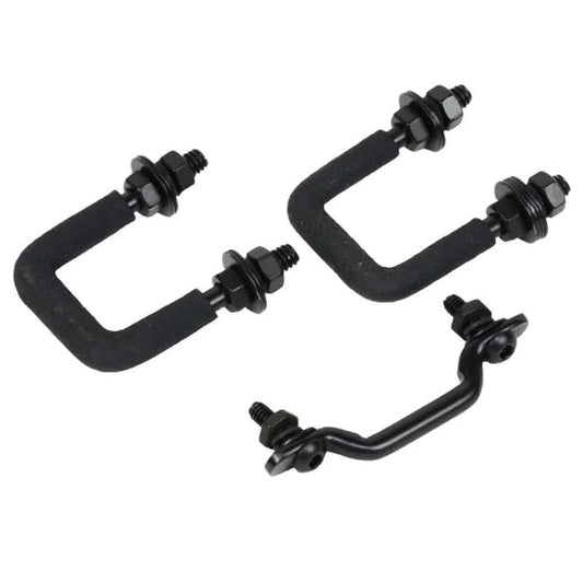 Kentrol 50411 Black Powder Coated Windshield Tie Down Kit fits 1955-1986 Jeep CJ Models