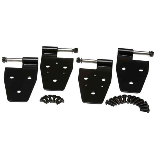 Kentrol 50441 Door Hinge Set 4 pieces Black Powder Coated fits 1987-1995 Jeep Wrangler YJ