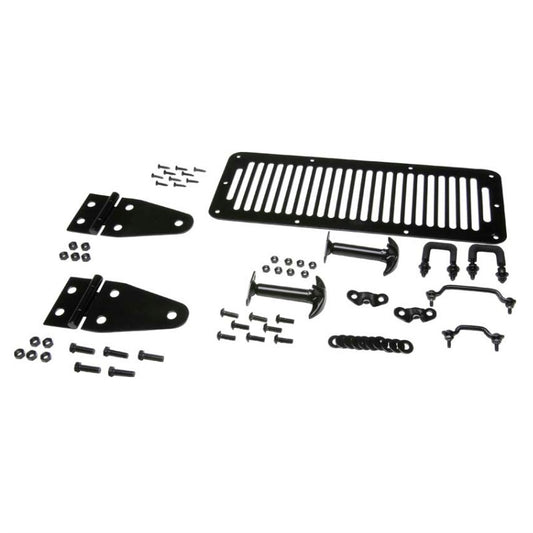 Kentrol 50470 Black Powder Coated Hood Kit fits 1978-1995 Jeep CJ & Wrangler YJ