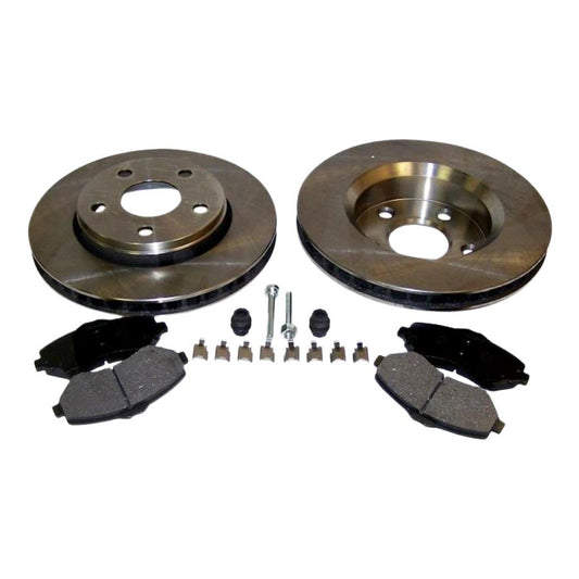 Crown Automotive 52060137K Front Disc Brake Service Kit, with 11.89&#8243; Rotors, fits 07-18 Jeep Wrangler JK