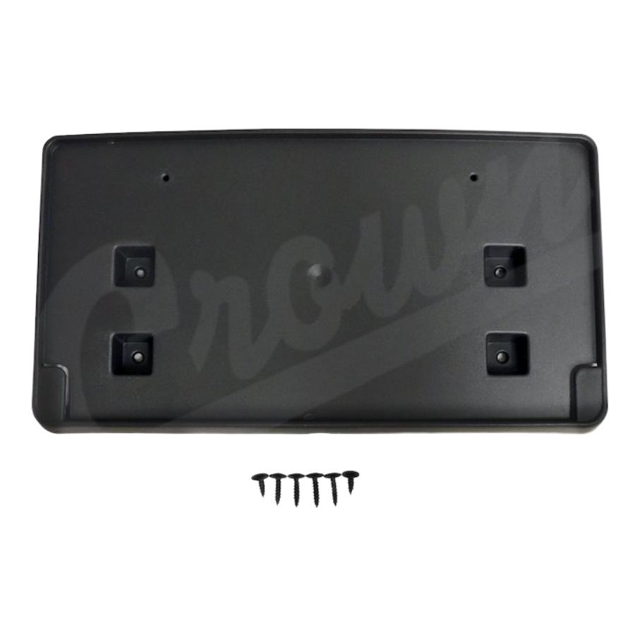 Crown Automotive 68295610AA Front License Plate Bracket Kit, fits 18-25 Jeep Wrangler JL, Gladiator JT with Steel Bumper