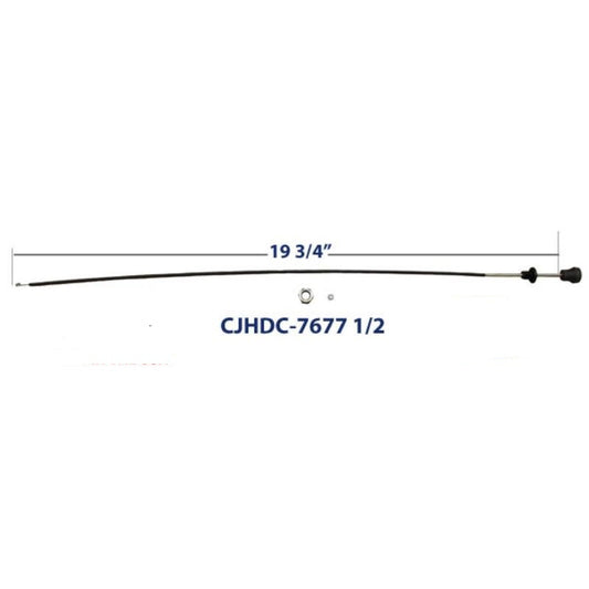 MTS Heater Defrost Control Cable, fits 1976-1977-1/2 Jeep CJ5, CJ7