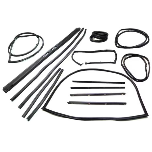 Fairchild KD4001 15 Piece Weatherstrip Kit with Movable Vent, fits 1976-1986 Jeep CJ