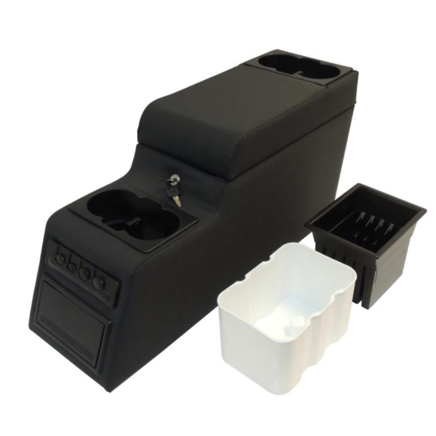 Crown Automotive RT27009 Deluxe Locking Center Console, Black Denim, fits 76-95 Jeep CJ, Wrangler YJ