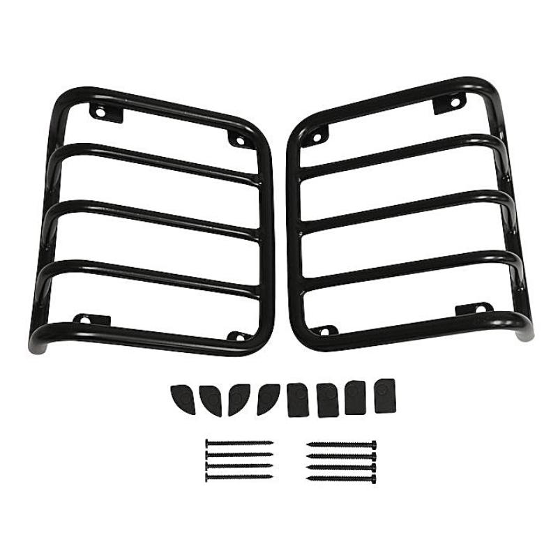 Crown Automotive RT34102 Black Stainless Steel Tail Light Guard Set, fits 2007-2018 Jeep Wrangler JK