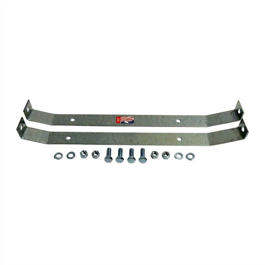 MTS Fuel Tank Skid Plate End Straps, fits 15 Gallon Tank, 1972-1990 Jeep CJ, Wrangler YJ